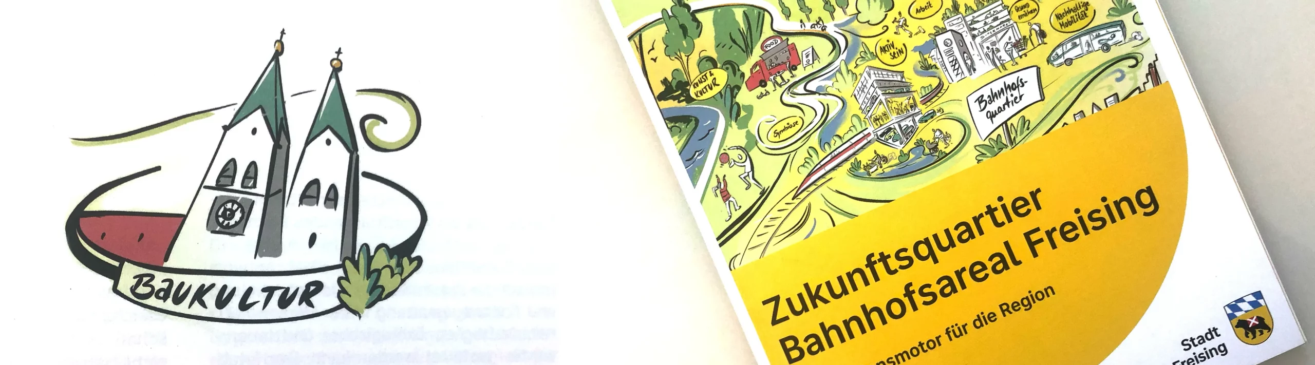 Projektskizze "Zukunfstquartier Bahnhofsareal Freising"